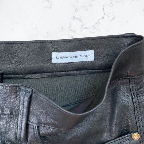 👖Frame Leather Le Sylvie Slender Straight 
Noir - Picture 11 of 16